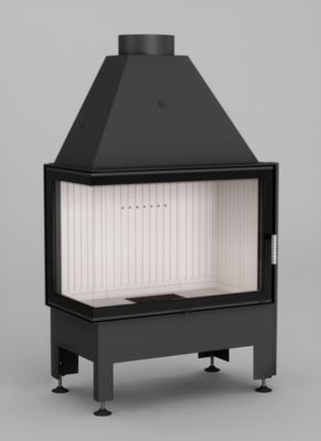 Insert à bois d'angle Volcano 2L/PAT 80 cm