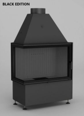 Insert à bois d'angle Volcano 2L/PAT noir 80 cm
