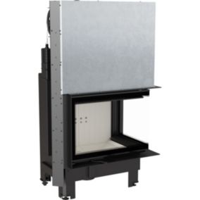 Insert cheminée MBZ 13 BS vitre à droite ouverture relevable + 3 bouches recuperateur