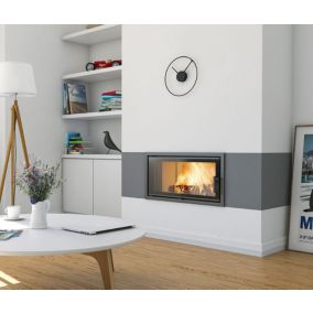 INSERT CHEMINÉE NEMO 6 XL chauffage central 18/14 kW - Poignée à gauche