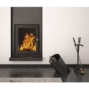 INSERT CHEMINÉE NEMO 8 chauffage central 12/10 kW - Poignée à gauche