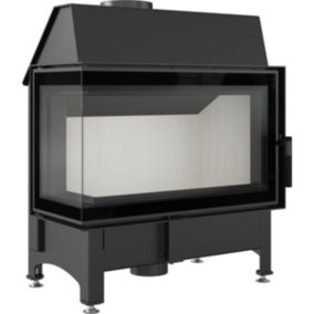 Insert cheminée ZIBI 12 BS DECO vitre à gauche