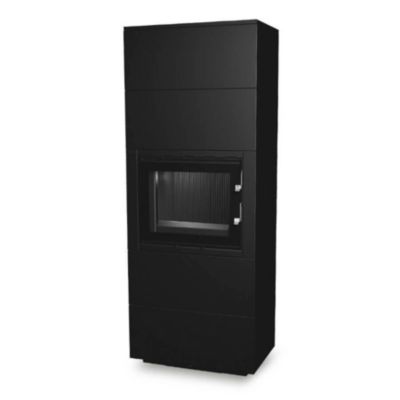 Insert de cheminée 60 B meuble noir 2+2 70x179 CM 4-6 kW