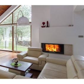 Insert de cheminée 80 JOY U LD d200 74 CM 7kW porte relevable