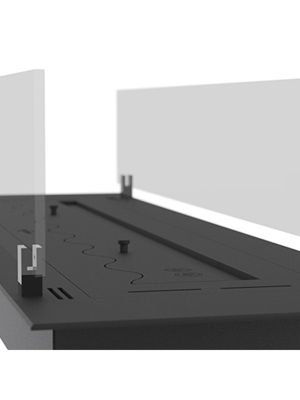 INSERT SLIM - Biocheminée au bioéthanol encastrable noire avec verre - 1500