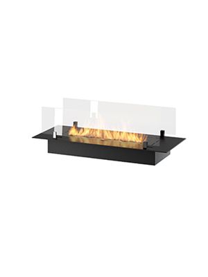 INSERT SLIM - Biocheminée au bioéthanol encastrable noire avec verre - 800