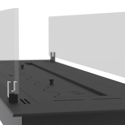 INSERT SLIM - Biocheminée au bioéthanol encastrable noire avec verre - 800