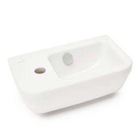 Intégra Lave-mains 37x22 cm, trou pour robinet à gauche, blanc (7090-003-0028)