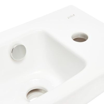 Integra Lave-mains 37x22 cm avec trou pour robinetterie sur la droite, Blanc (7091-003-0029)