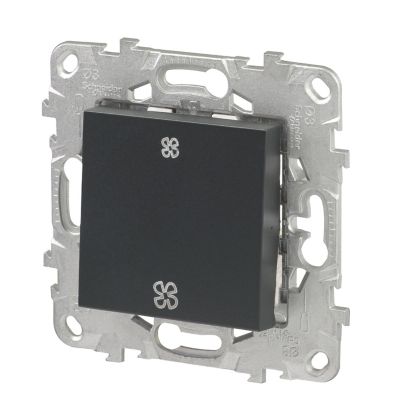 Interrupteur commande VMC 2 boutons 10A Schneider Electric Unica Déco anthracite