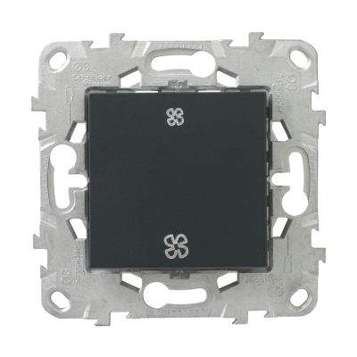 Interrupteur commande VMC 2 boutons 10A Schneider Electric Unica Déco anthracite