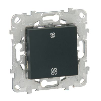 Interrupteur commande VMC 2 boutons 10A Schneider Electric Unica Déco anthracite