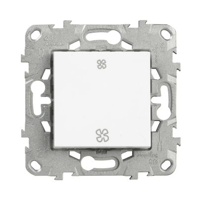 Interrupteur commande VMC 2 boutons 10A Schneider Electric Unica Déco blanc