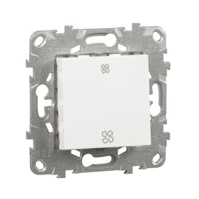 Interrupteur commande VMC 2 boutons 10A Schneider Electric Unica Déco blanc