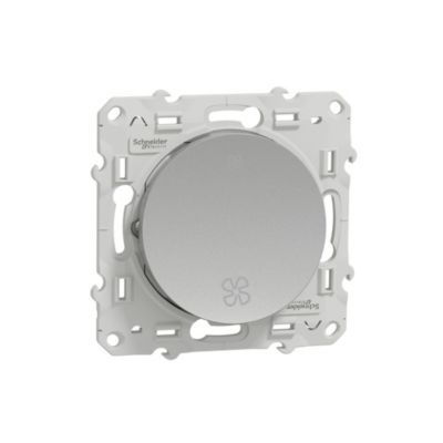 Interrupteur commande VMC 2 boutons à vis Schneider Electric Odace aluminium