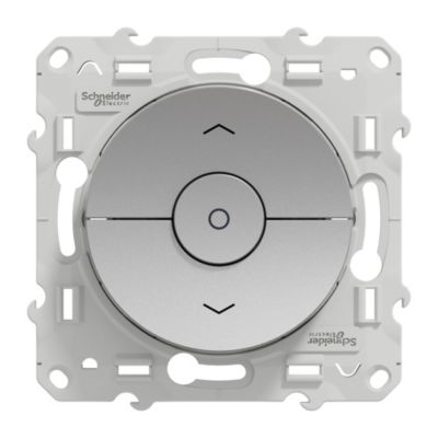 Interrupteur commande volet-roulant 3 boutons montée/descente/stop Schneider Electric Odace aluminium