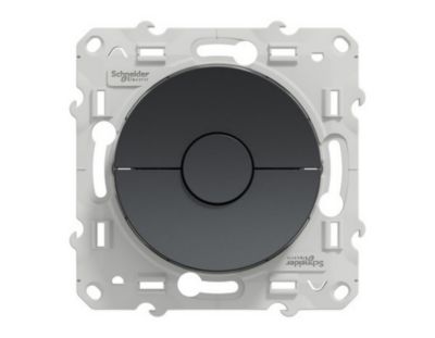 Interrupteur commande volet-roulant 3 boutons Schneider Electric Odace noir