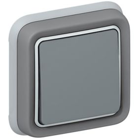 Interrupteur complet Legrand Plexo en saillie gris