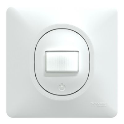 Interrupteur détecteur de présence et de mouvement complet Schneider Electric Ovalis blanc