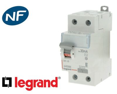 Lot De 2 Interrupteurs Différentiels Legrand – 2P 63A 30mA Type A, Neufs
