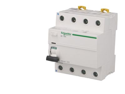 Interrupteur différentiel modulaire tétrapolaire Schneider Acti9 iID 40A / 30mA type AC