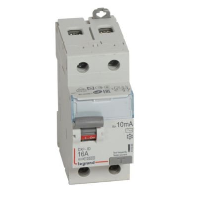 Interrupteur différentiel 10 mA 16A type AC Legrand