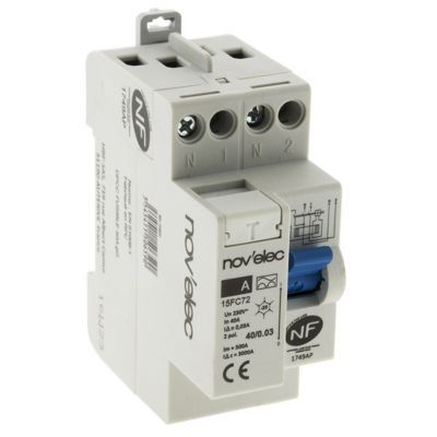 Interrupteur différentiel 2P 230V~ 40A type F 30mA - 2 modules : :  Commerce, Industrie et Science