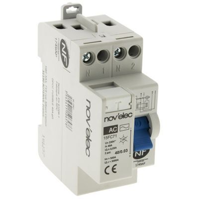 Interrupteur différentiel 30mA - 40/2 TYPE AC Nov'Elec