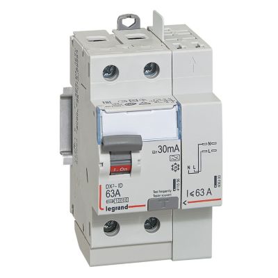 Interrupteur différentiel bipolaire 30mA 63A Type A, 3 modules, Legrand