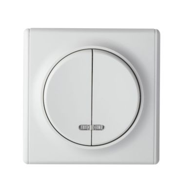 Interrupteur double simple allumage LED, 1 voie, complet OneKeyElectro ...