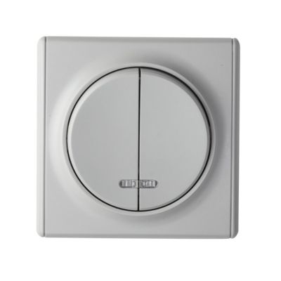Interrupteur double simple allumage LED, 1 voie, complet OneKeyElectro ...