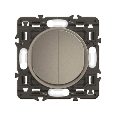 Interrupteur Double Va-et-vient Avec Voyant Legrand Metalide 87406 - Neuf, Pour Installation électrique