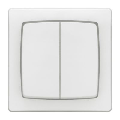 Interrupteur double va-et-vient blanc complet Legrand