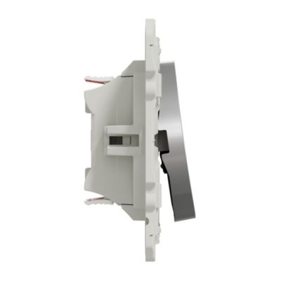 Interrupteur double va-et-vient connexion rapide à vis Schneider Electric Odace aluminium