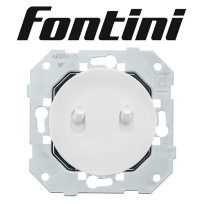 Interrupteur double va et vient Fontini Dom blanc à composer