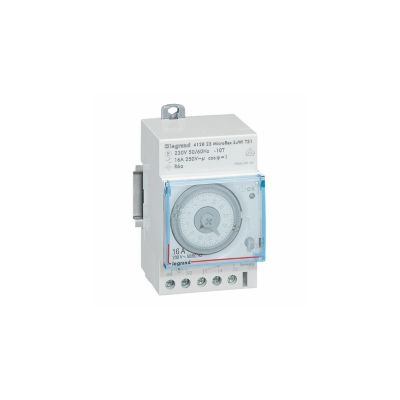Interrupteur horaire analogique modulaire programmable automatique journalier - 1 sortie 16A 250V  -
