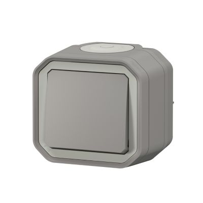 Interrupteur Legrand Plexo gris en saillie