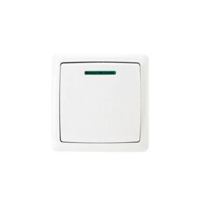 Interrupteur lumineux monobloc en saillie Jacobsen Sigurd blanc complet