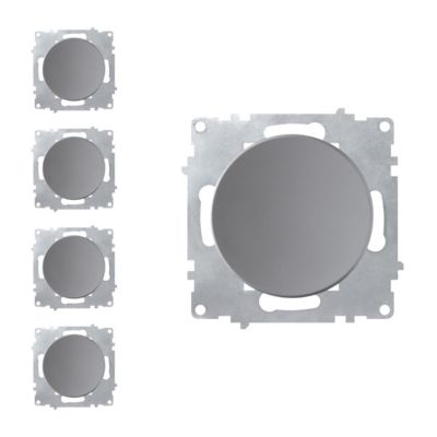 Interrupteur OneKeyElectro simple allumage, lot de 5, gris | Castorama