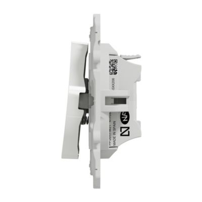 Interrupteur poussoir 10A à vis Schneider Electric Odace blanc
