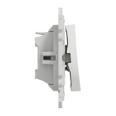 Interrupteur poussoir 10A à vis Schneider Electric Odace blanc