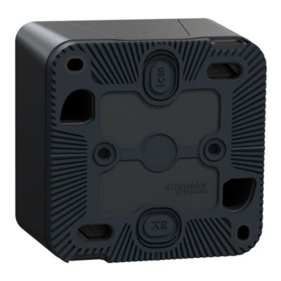 Interrupteur poussoir étanche complet saillie Schneider Electric Mureva Styl anthracite