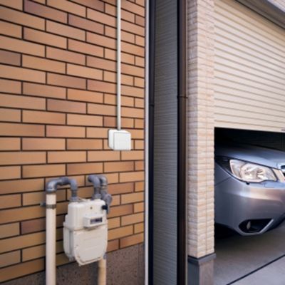 Interrupteur poussoir étanche complet saillie Schneider Electric Mureva Styl blanc