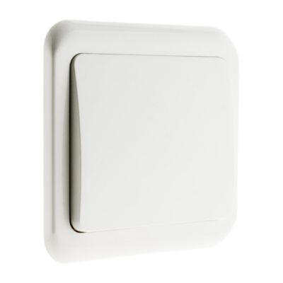 Interrupteur simple encastré Antaria - Blanc - Zenitech
