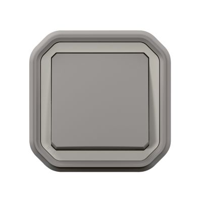 Interrupteur va-et-vient à encastrer Plexo gris 10A - 070030L - Legrand