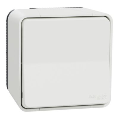 Interrupteur va-et-vient étanche complet saillie Schneider Electric Mureva Styl blanc