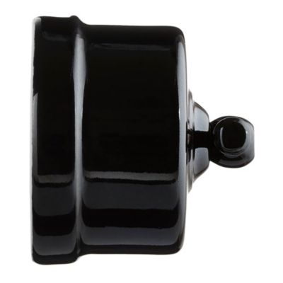 Interrupteur va-et-vient Fontini Garby Porcelaine noire, manette noire en saillie