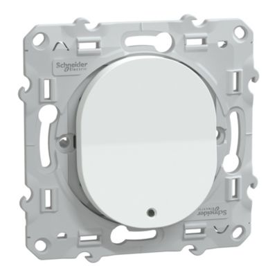 Interrupteur va-et-vient lumineux Schneider Electric Ovalis blanc