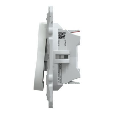 Interrupteur va-et-vient lumineux Schneider Electric Ovalis blanc