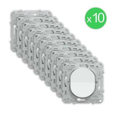 Ovalis - Monobloc - Interrupteur va et vient - 10AX - Blanc | Bricomarché